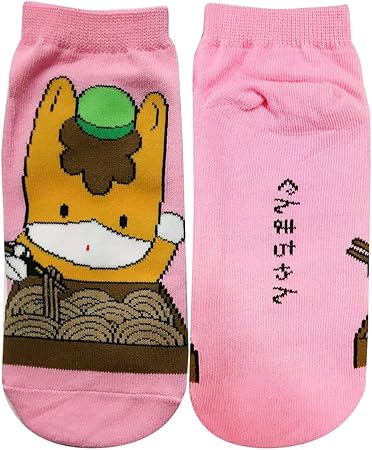 Amazon Co Jp キャラクター靴下 ぐんまちゃんソックス おそばをたべるぐんまちゃん ピンク 22 24cm Gmsoc03j ファッション