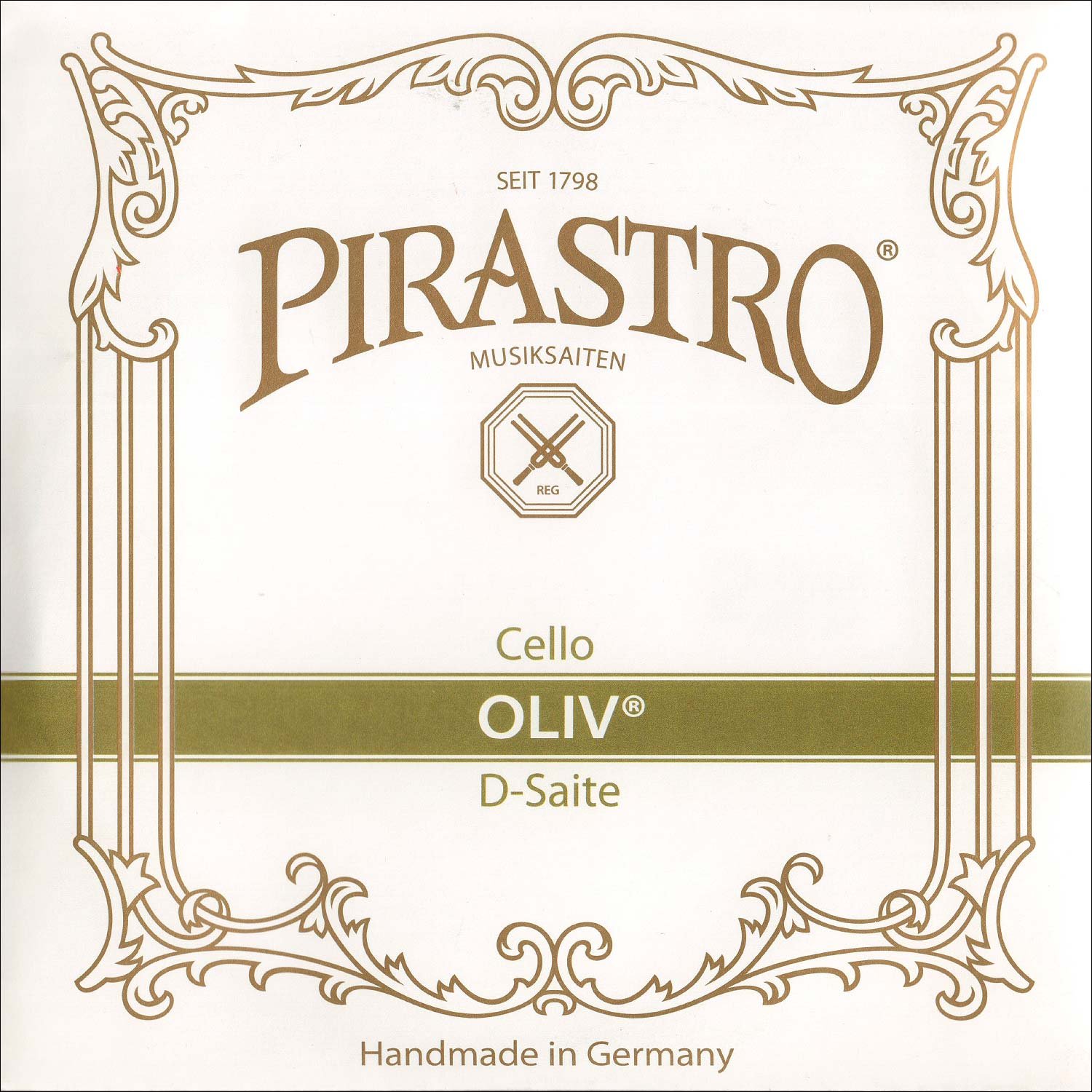 PirastroOliv 4/4 Cello D String - Aluminum/Gut - 27(Medium) Gauge