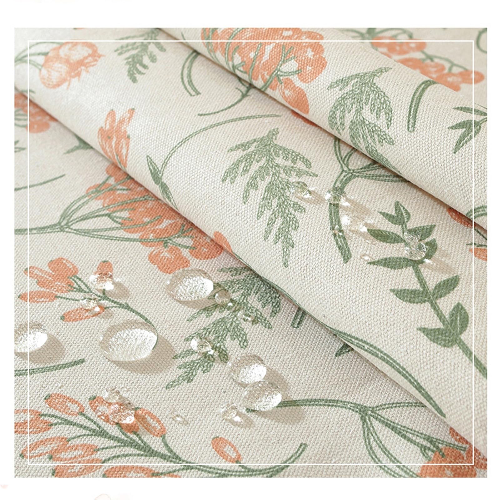 Tischläufer Polyester Modern, Tischläufer Hochzeit 35x350 cm, Leinenoptik mit Blumenmuster