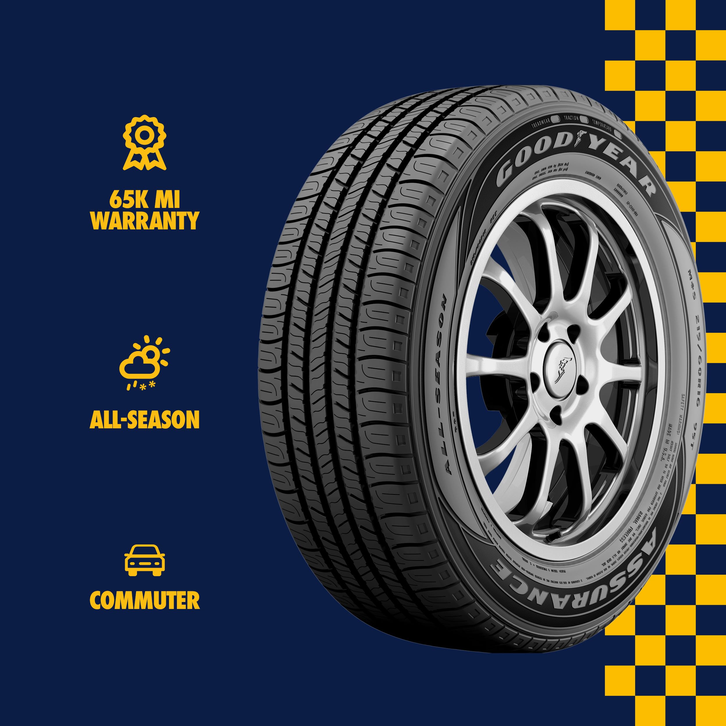 Amazon.com: Goodyear Assurance All-Season 195/65R15 91T BSW