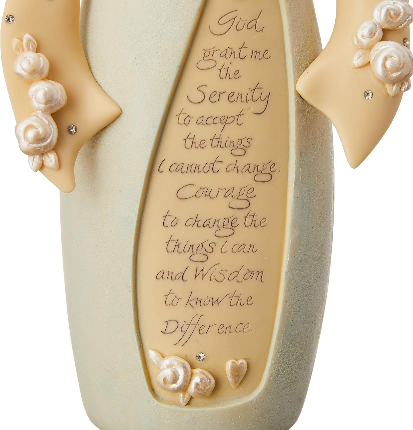 Foundations Serenity Prayer Angel Stone Resin Figurine, 9”