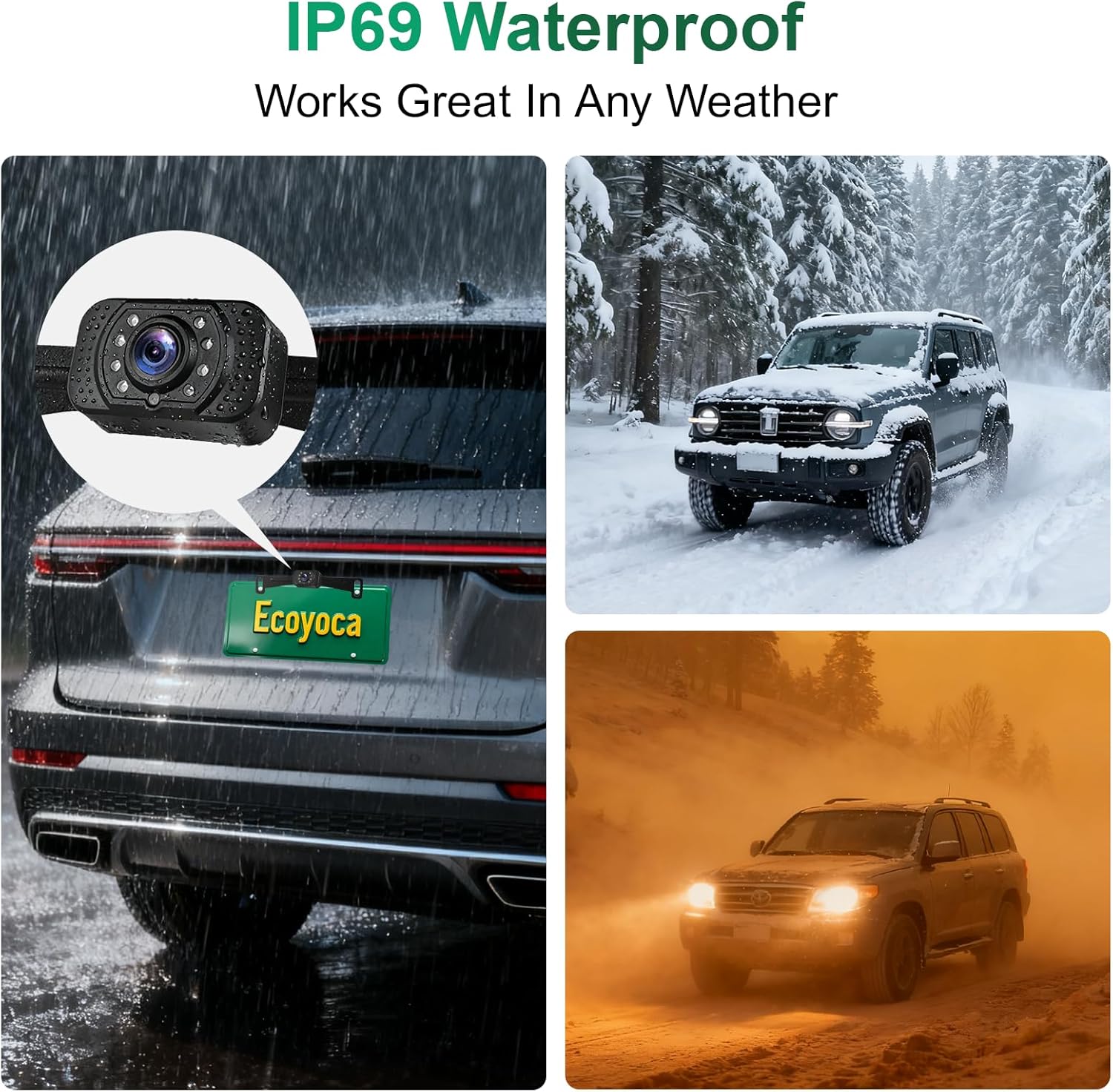 Wireless Revesing Camera with 5" Monitor Upgrade for Car Waterproof Backup Camera Digital Signal Wide View Night Vision System Back Up Cameras for 2014 Silverad Car Van SUV Truck Vehicles