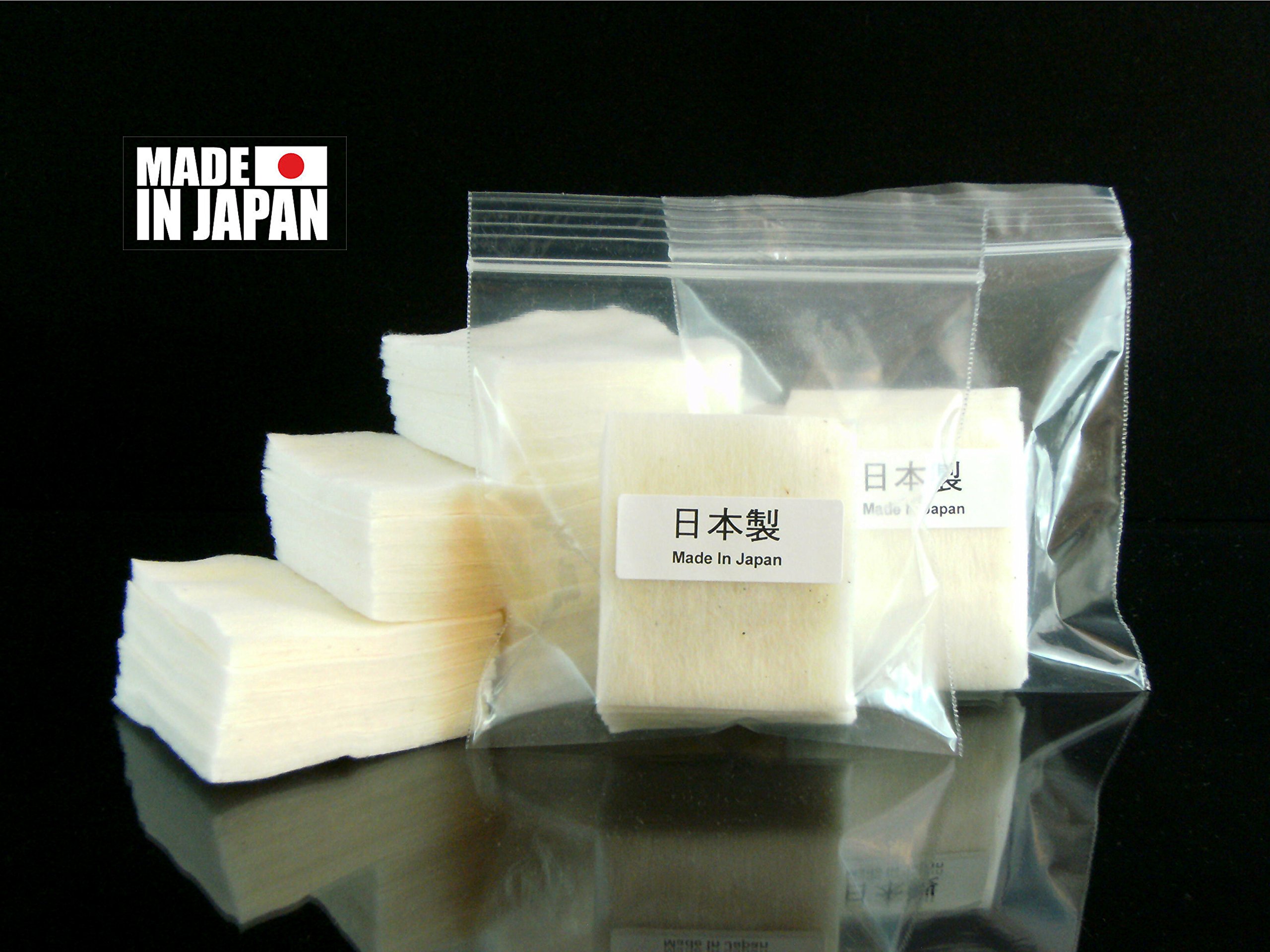 JAPANESE GROWN 100% ORGANIC UNBLEACHED COTTON SQUARE 50 PADS