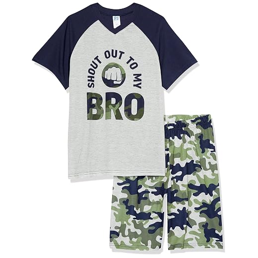 The Children's Place boys Short Sleeve Top And Shorts 2 Piece Pajama Sets