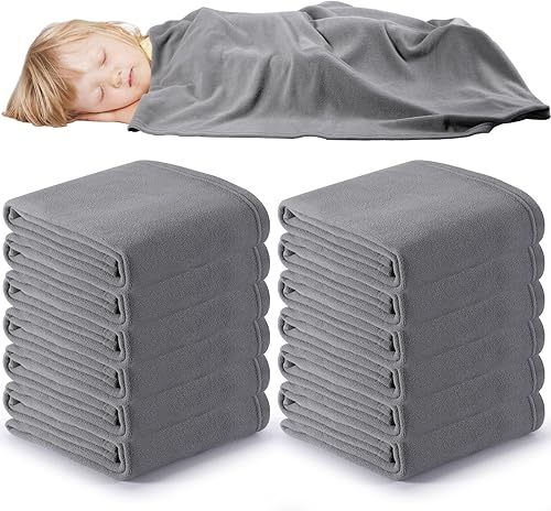 Newwiee 12 mantas de forro polar para cuna, 39 x 59 pulgadas, ligera y acogedora, manta cálida para siesta para niños, niñas, guardería, preescolar