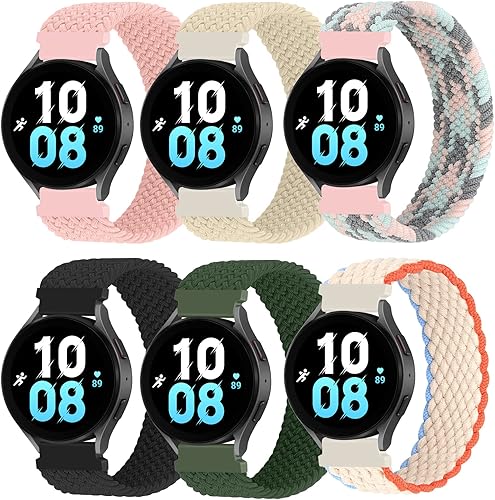 Miniatura 1 de Paquete de 6 correas trenzadas de 0.78 pulgadas compatibles con Samsung Galaxy 5 Pro 4 Classic Active 2 de 1.81 pulgadas, 1.77 pulgadas, 1.73