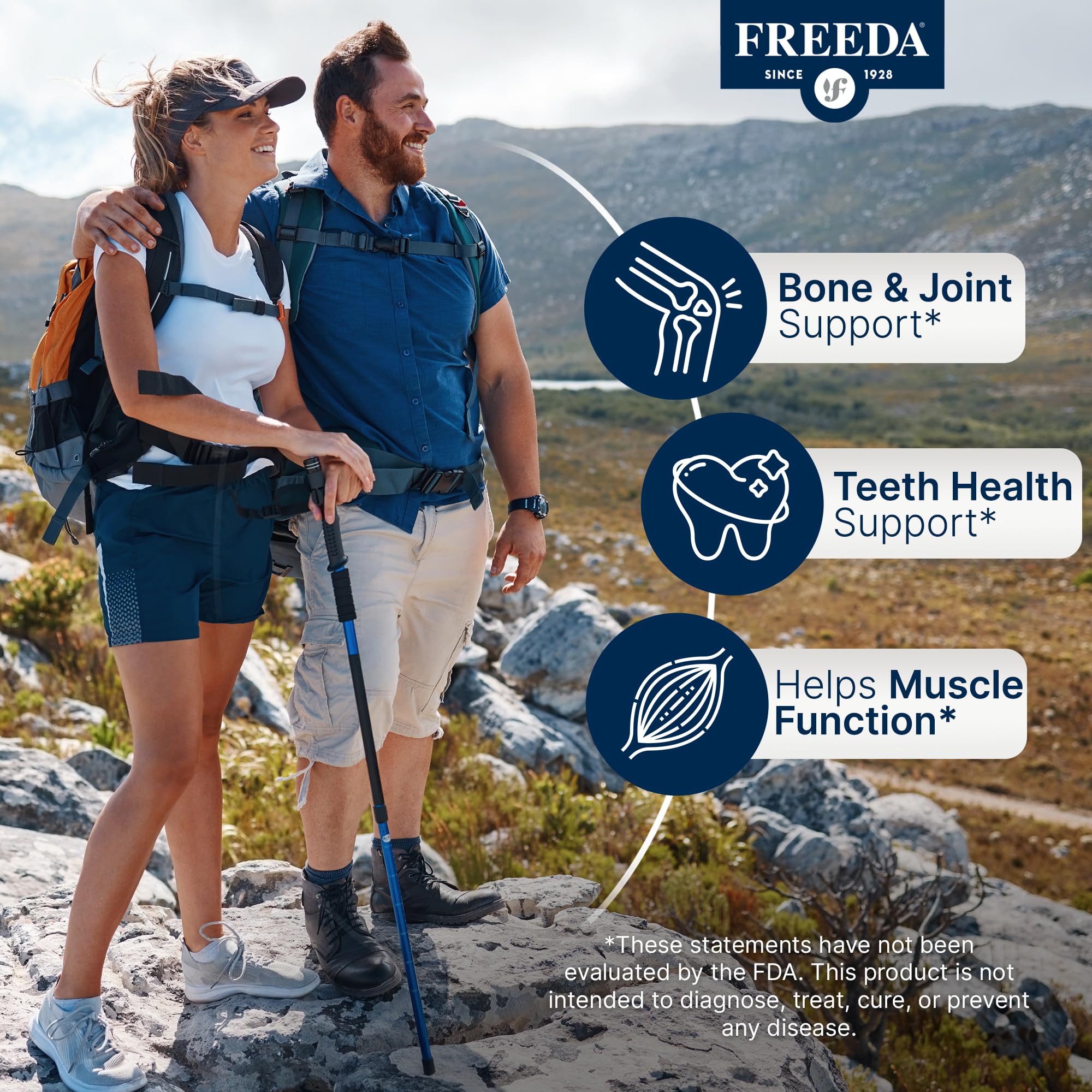 FREEDA Calcium 600mg Tablets for Bone, Joint & Teeth Support – 100 Count — Amazon image 7
