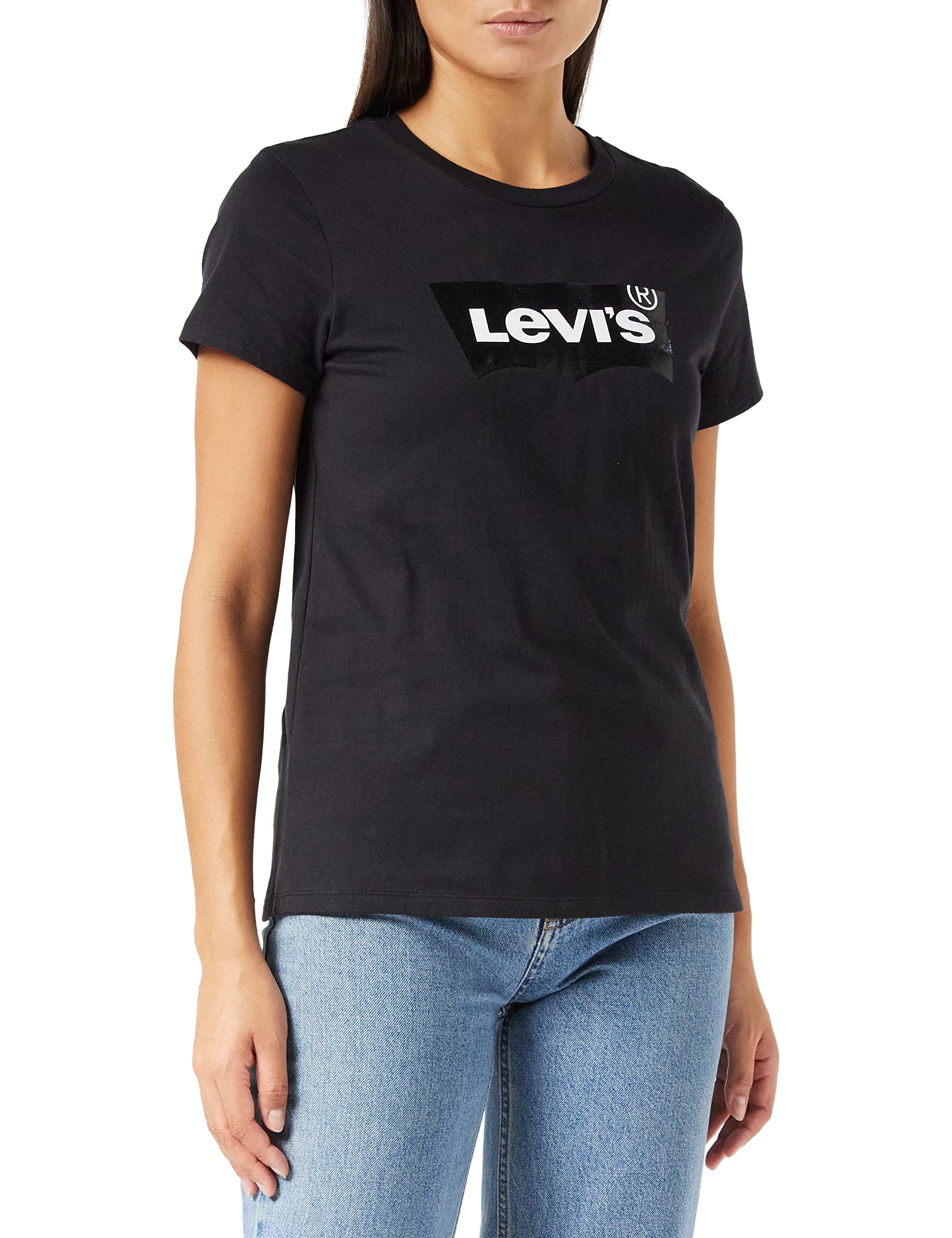 Levi's Women's The Perfect Tee T-Shirt, Large Batwing Logo