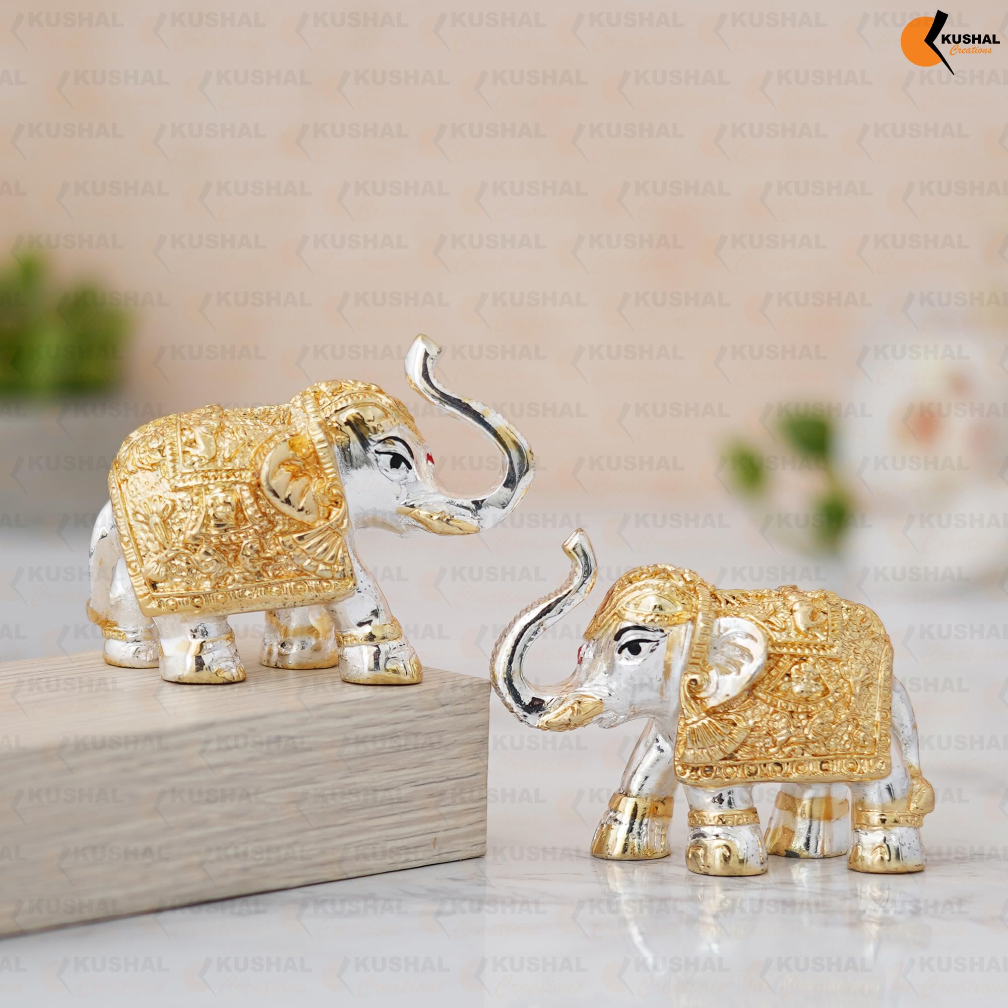 Amazon.com: KUSHAL CREATIONS Elephant Showpiece Pair - Elephant