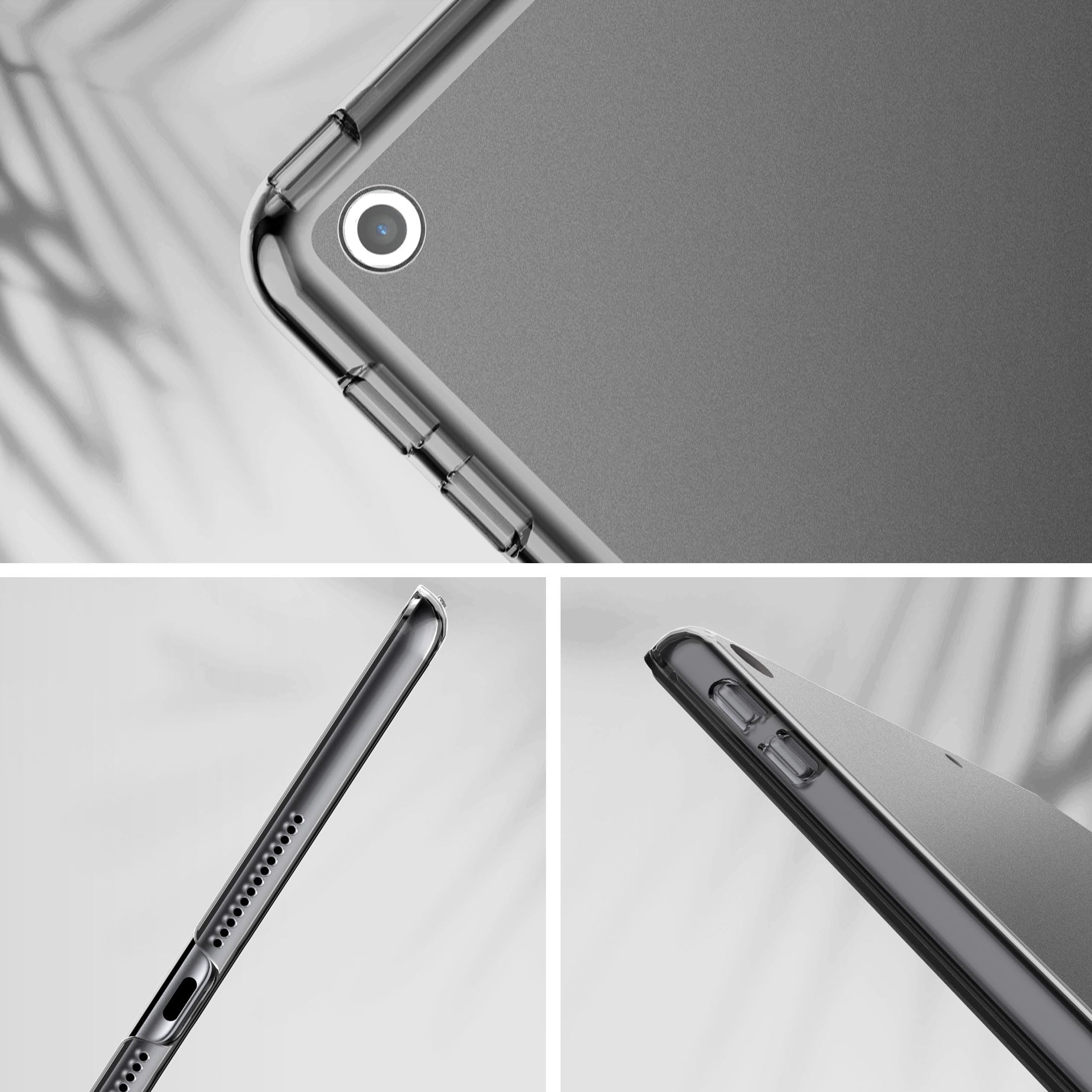 CACOE Ultra-dünne Hülle Für IPad 10.2 Zoll (9./8./7. Gen) – Mit Standfunktion & 9H Schutzfolie, Schwarz