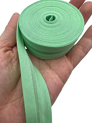 Miniatura 23 de PEPPERLONELY 30 yardas 0.984 in (1 pulgada) 100% algodón de un solo pliegue bies tipo bies Binding para coser y dobladillar cinta - verde 10. Verde