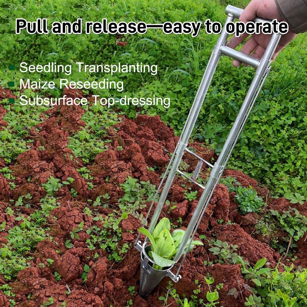 Transplantoir Manuel pour semis et bulbes, Outil de repiquage pour Jeunes Plants de légumes — Semoir Manuel pour Agriculture et Jardinage