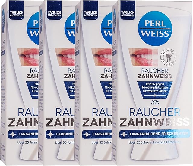 4 x Perlweiss palacz biały 50 ml widocznie bielsze zęby