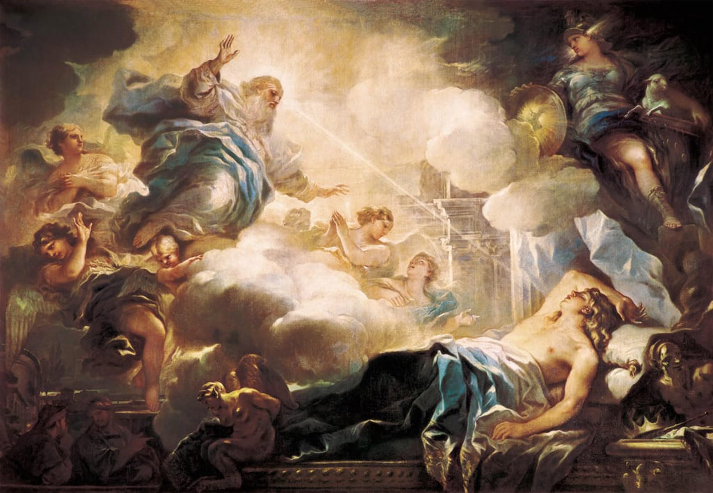 SERENDIPITP Abstract Painting Mural Print Picture Wall Decor Painting the Dream of the King by Famous Artist Vintage Wall Artwork for Home Decor 60x90cm