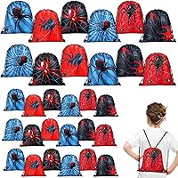 Vista 10 de Lothee 30 piezas de bolsas de regalo con cordón de araña, bolsas de regalo para fiesta de héroe, suministros de decoración de fiesta de cumpleaños