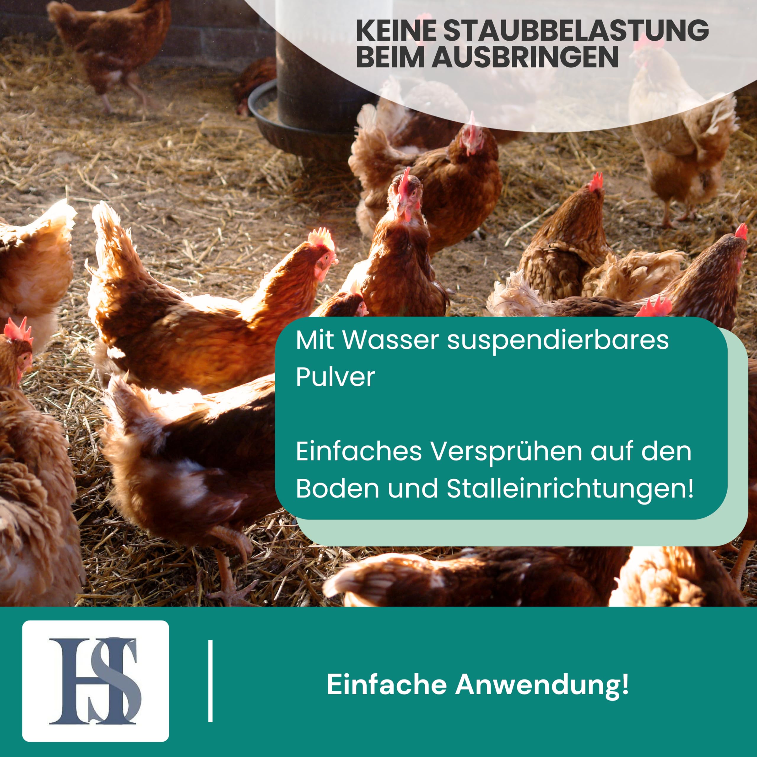 HS Mikrogur Complete - Stallklima-Optimierer mit Eukalyptusöl gegen Milben - Biozidfrei - Einfache Anwendung für Stallungen & Einsatz in Allen Bereichen der Bio. Landwirtschaft