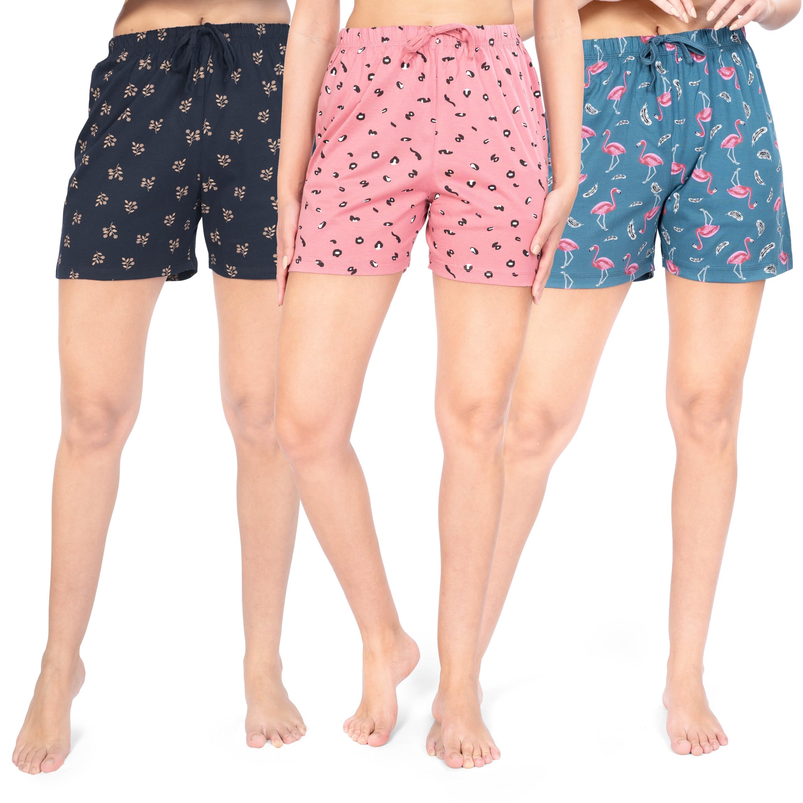 romano nx Women's Regular Printed Cotton Shorts (Set of 3)-picture-47