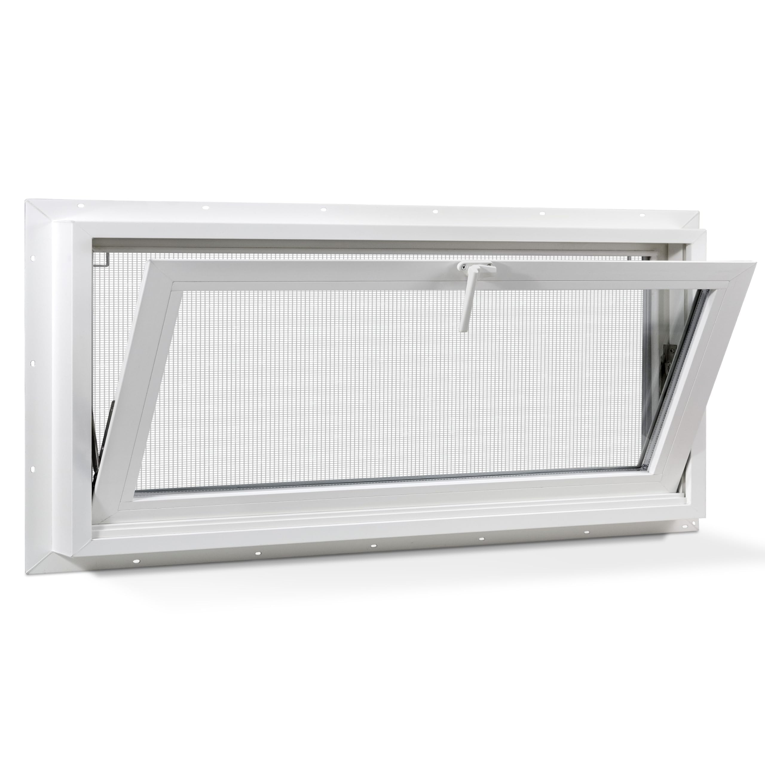 Vinyl Hopper Basement Window 32' x 14' White