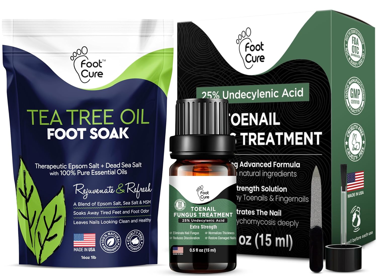 Tea Tree Oil Foot Soak with Epsom Salt - For Toenail Repair, Athletes Foot, Nail Repair Solution