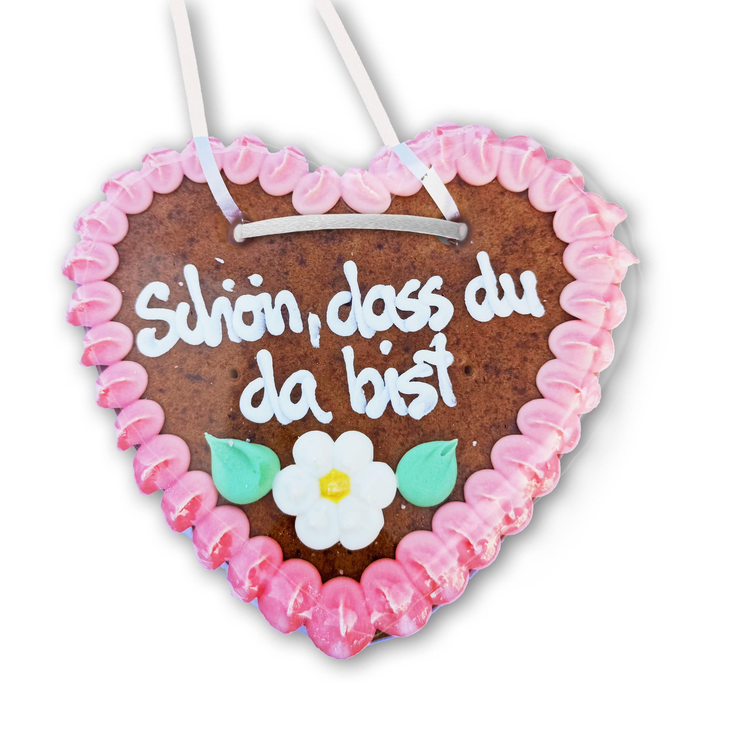 20 Stück Lebkuchenherzen "Schön, dass du da bist" Spruch ca.14cm, Gastgeschenk Lebkuchenherz LEBKUCHENWELT