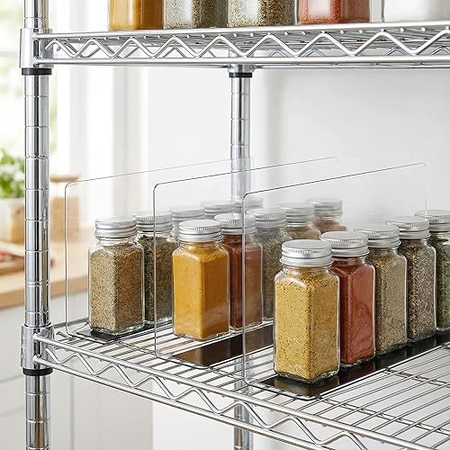 Miniatura 4 de Baluue Paquete de 6 separadores de estantes con separador magnético organizador para estantes de metal, almacenamiento, dormitorio, baño, cocina,