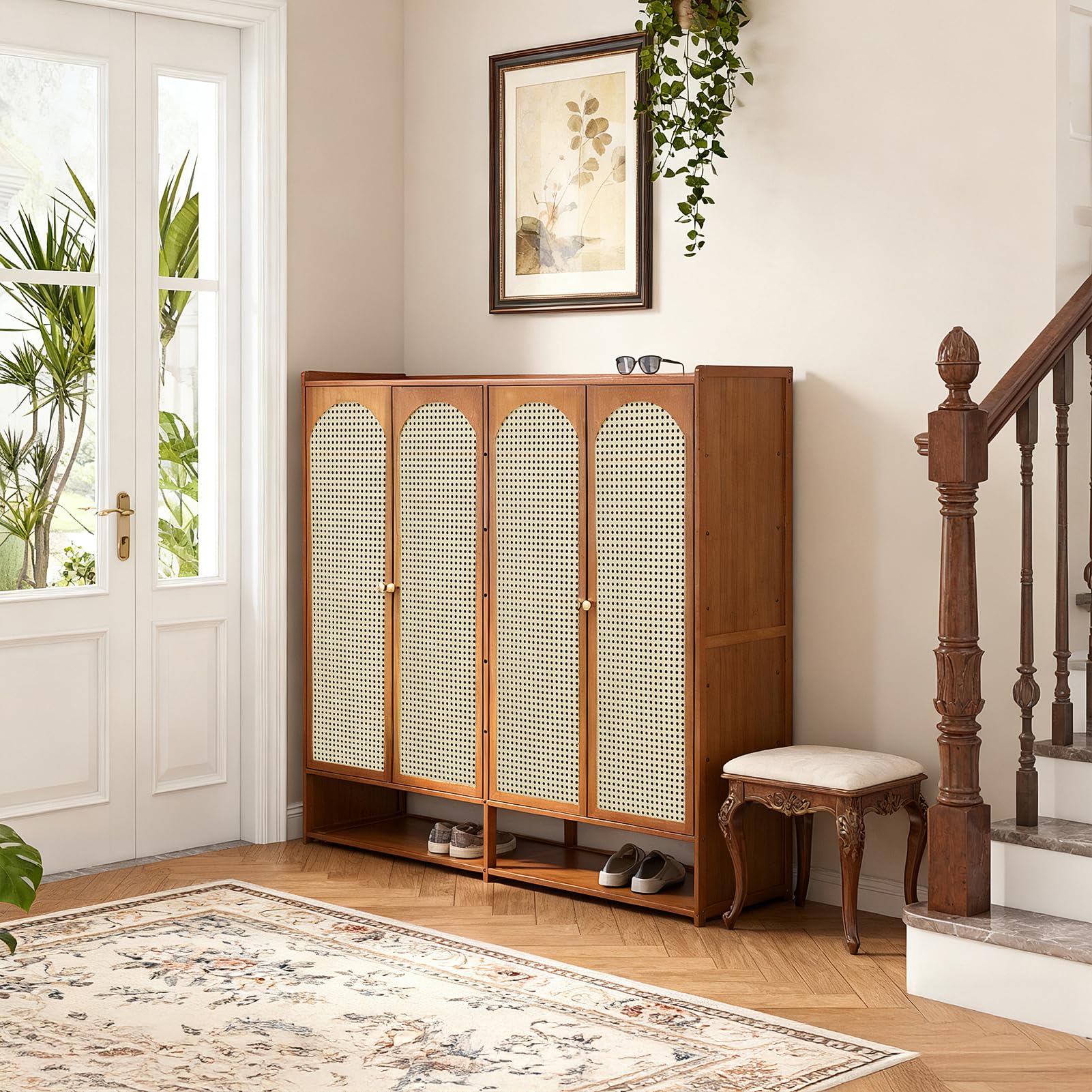 Warmiehomy Shoe Cabinet with Doors, Shoe Storage with 2 Doors for Hallway — image 1