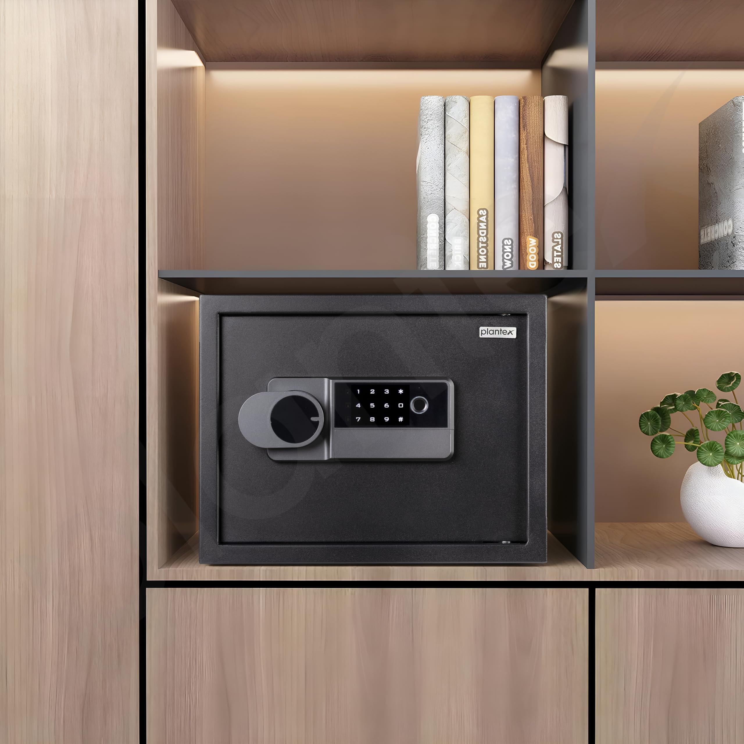 Plantex Digital Locker - Secure Home Safe with Biometric Lock -2