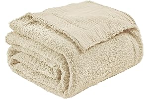 Soft and Comfy Muslin Knit Throw Blanket: A Warm Embrace for Cozy Moments