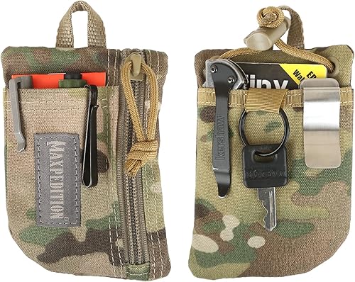 MAXPEDITION Organizador de Bolsillo Platy, Bolsa de Herramientas EDC Duradera para Hombres, Cartera de Cuello con Cordón Paracord, Sostiene