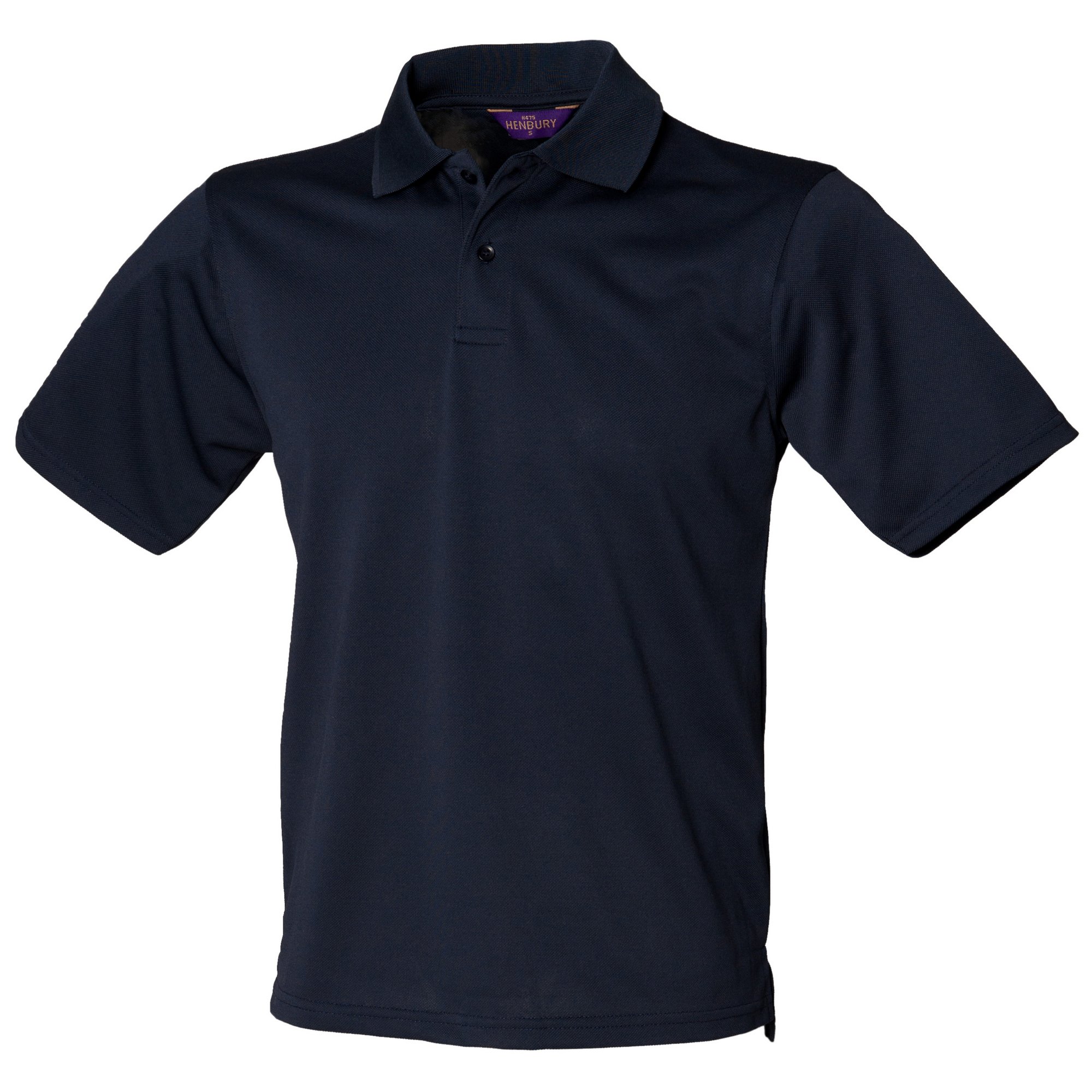 Henbury Mens Coolplus® Pique Polo Shirt (M) (Navy)
