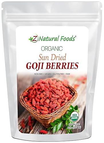 Bayas orgánicas de Goji Tamaño a granel de 5 libras Secado al sol crudo Calidad premium Baya perfecta para aperitivos, batidos, cereales, yogur,