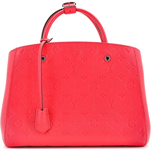 Louis Vuitton, Pre-Loved Montaigne Handbag Monogram Empreinte Leather MM, Red