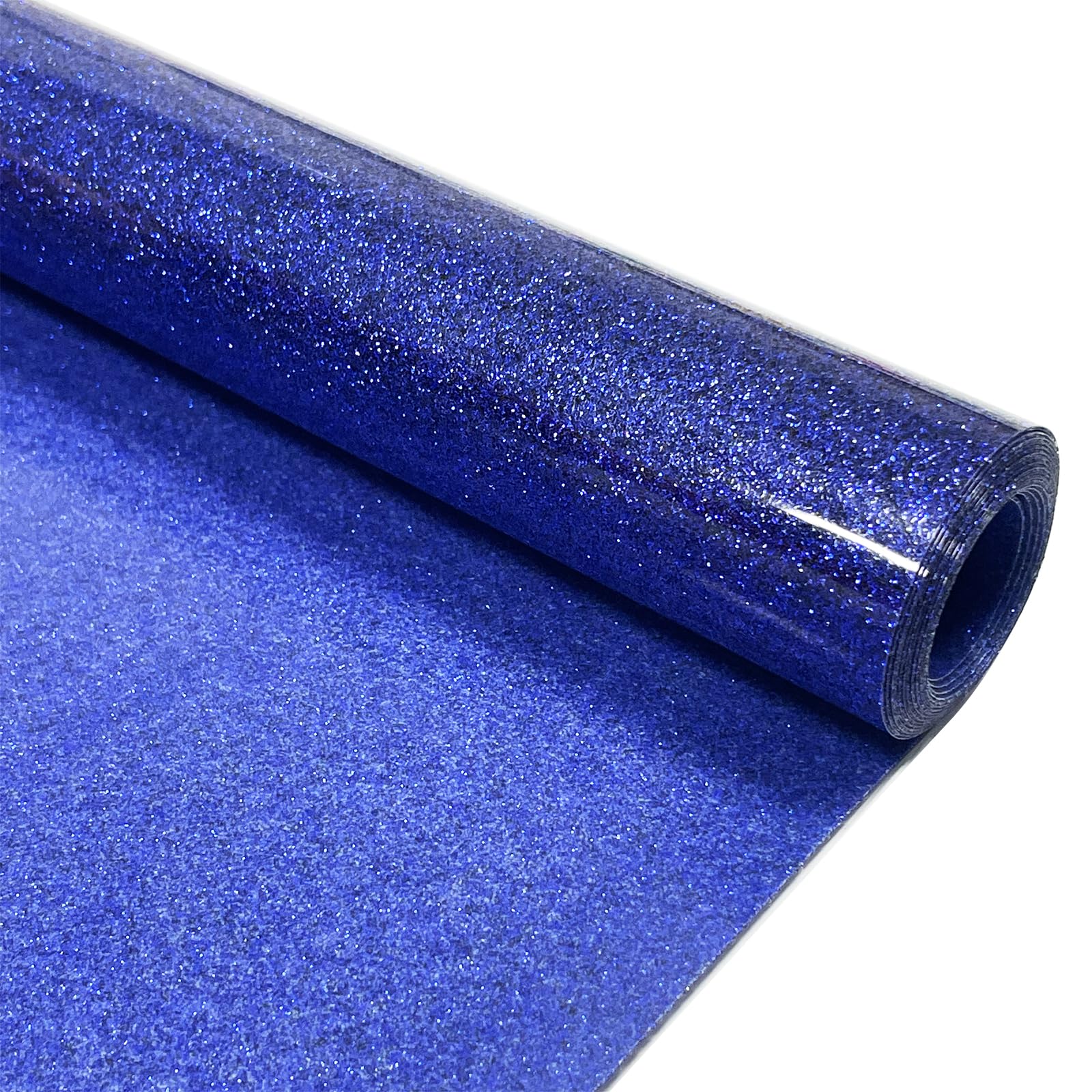 Blue Glitter Heat Transfer Vinyl 12" x 5 ft HTV for Shirts, Glitter HTV for All Cutter Machine - Easy to Cut &amp; Weed for Heat Vinyl Design