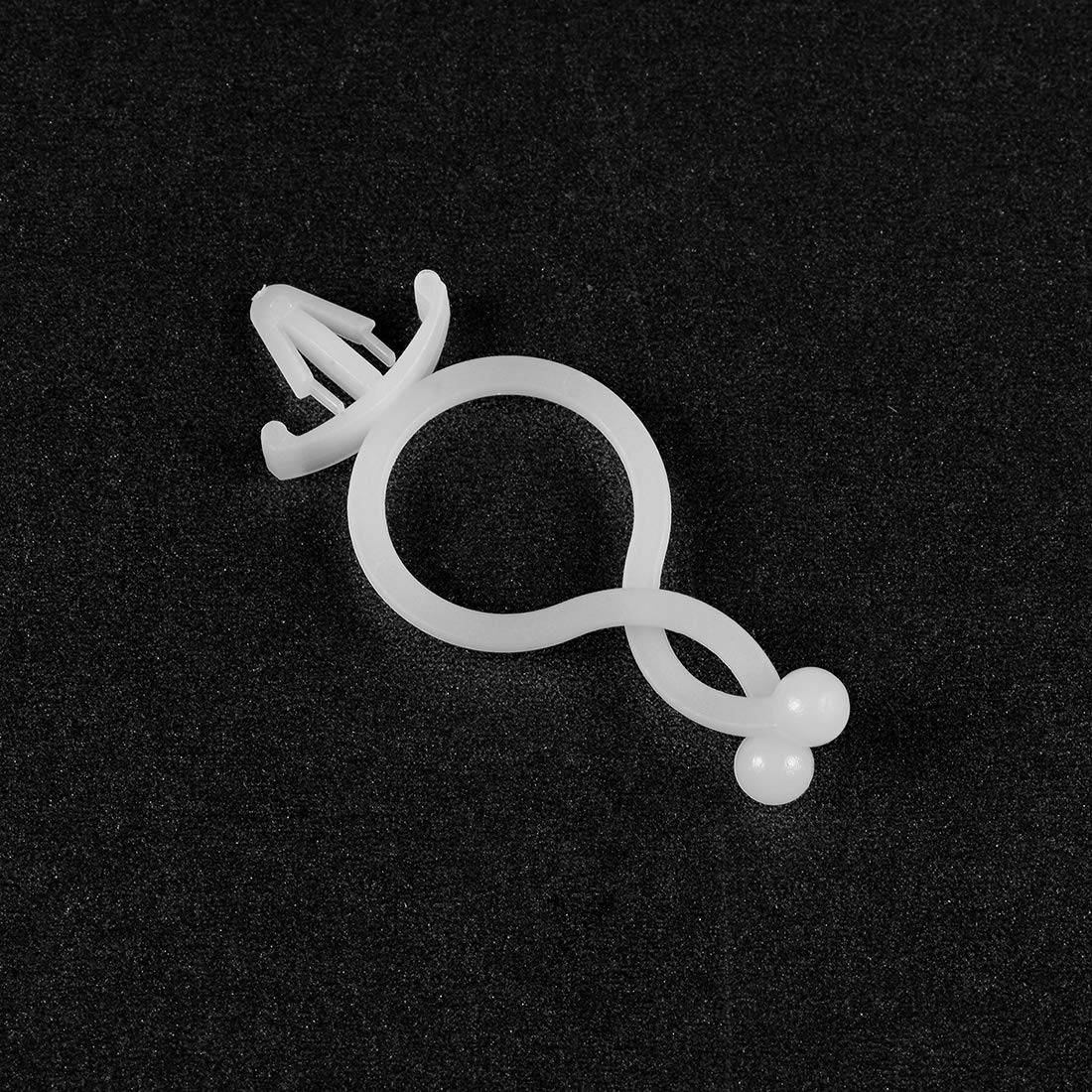 500pcs Twist Lock Cable Ties - Reusable U Shape Nylon Wire Organizers 15mm White