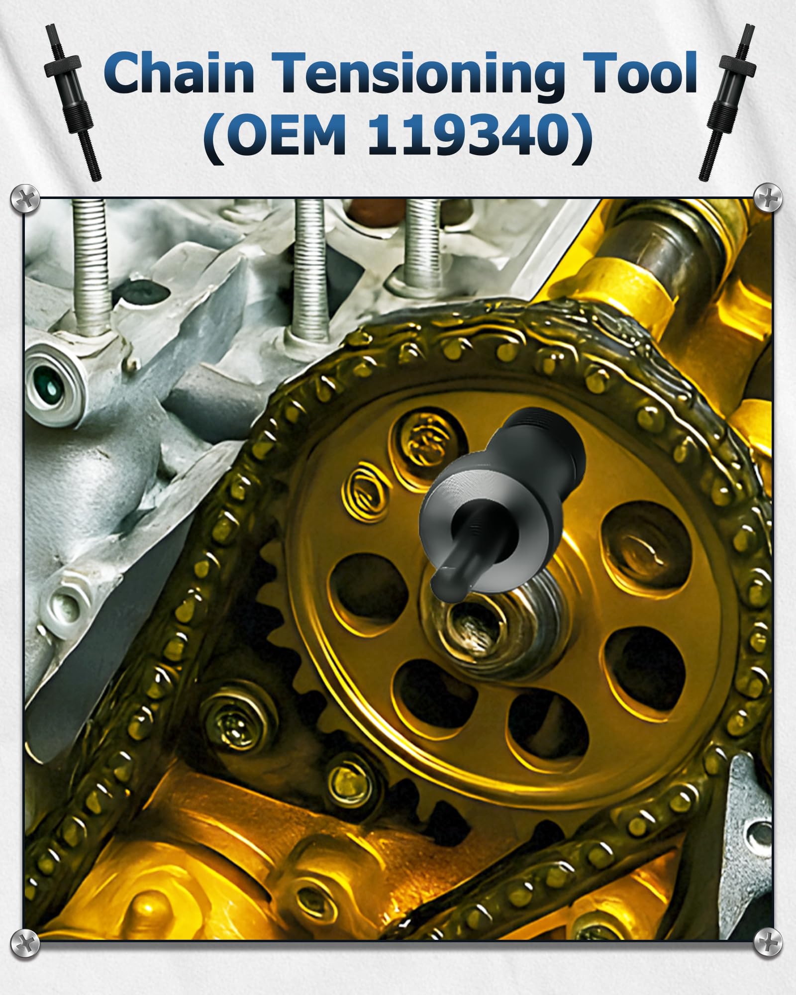 Herramienta de correa dentada, herramienta de ajuste de motor de 8 piezas, herramienta de cadena de distribución compatible con BMW N13 N18 F20 Mini R55 R56