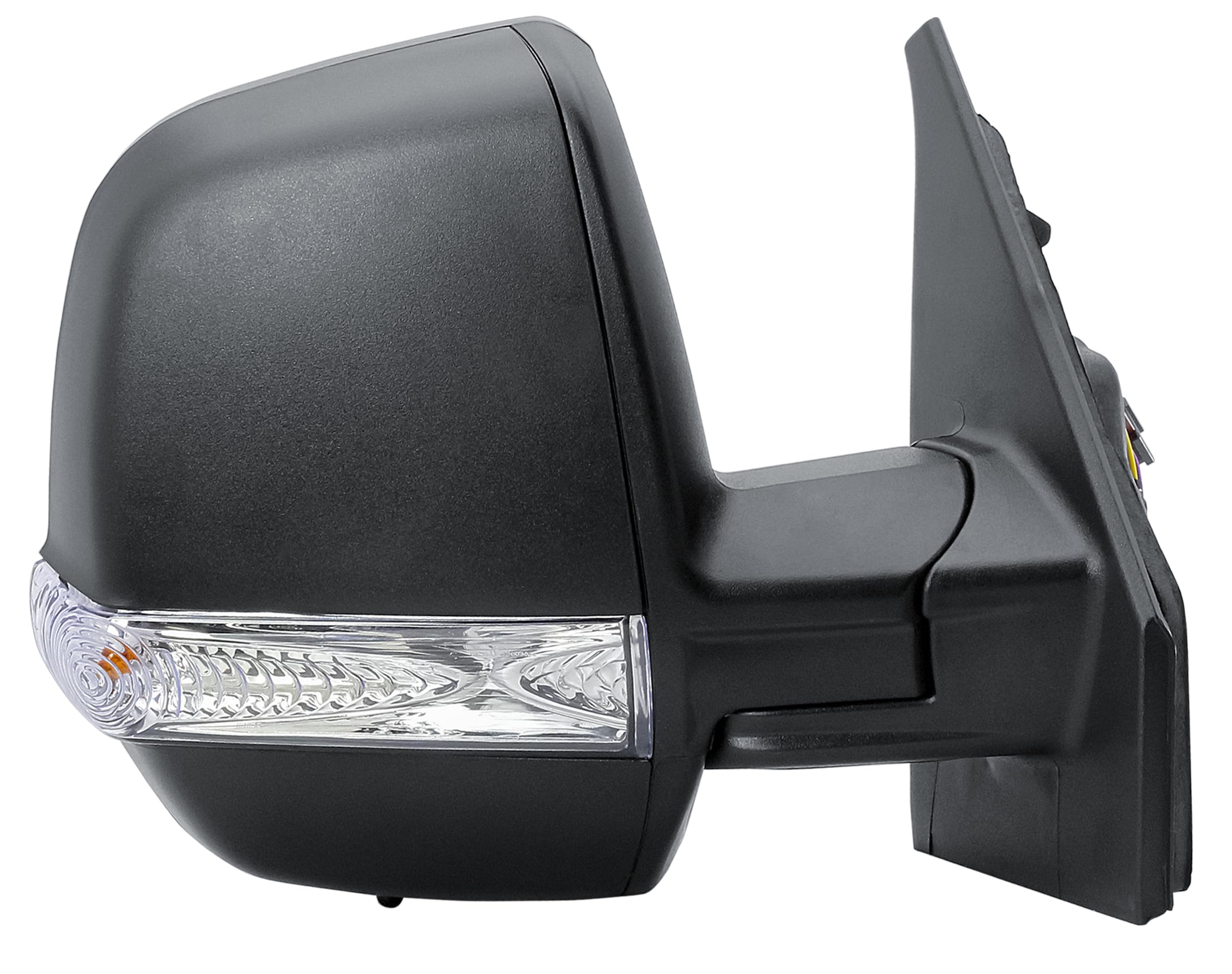 Specchietto Retrovisore Elettrico e Riscaldabile con Indicatore di Direzione Lato Passeggero Anteriore con Retroparte Testurizzata e Trattata Per Fiat Doblò 2010-2023 e Opel Combo 2010-2019