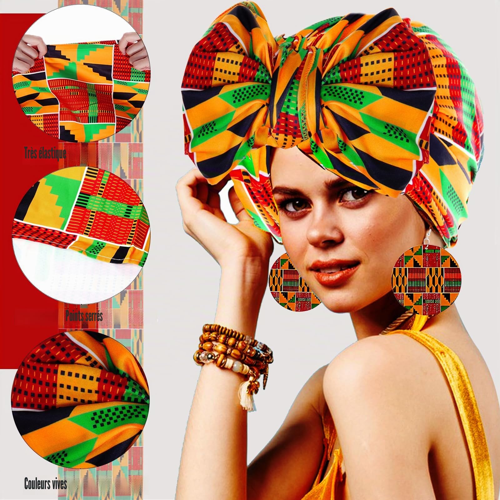 Jupes africaines pour femme 3 pièces maxi décontractée Dashiki, jupe traditionnelle taille haute, costume Ankara bohème, écharpe enveloppante extensible