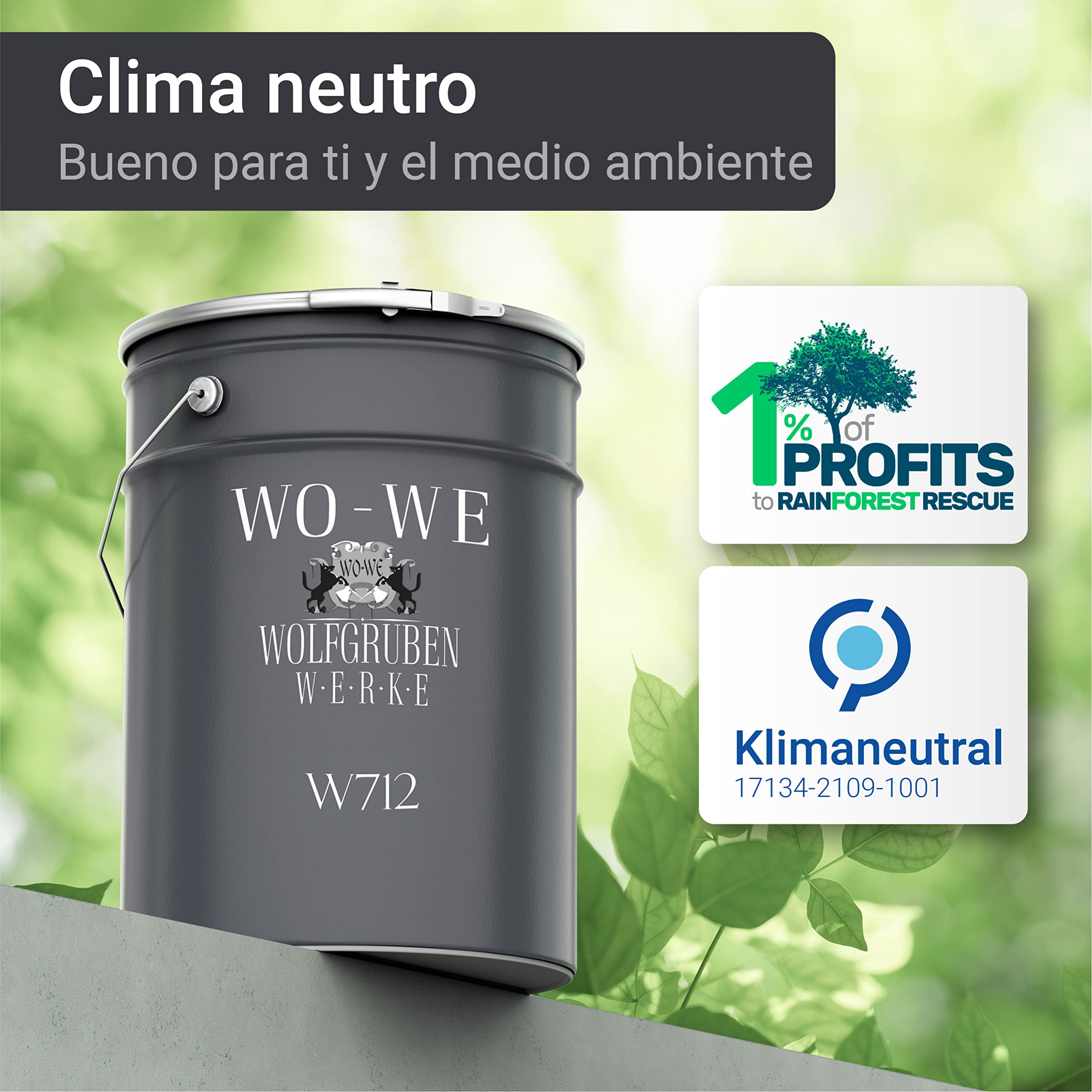WO-WE Pintura MATE Resina Epoxi para baldosas en Baño Cocina W712 - Blanco puro - 2,5Kg