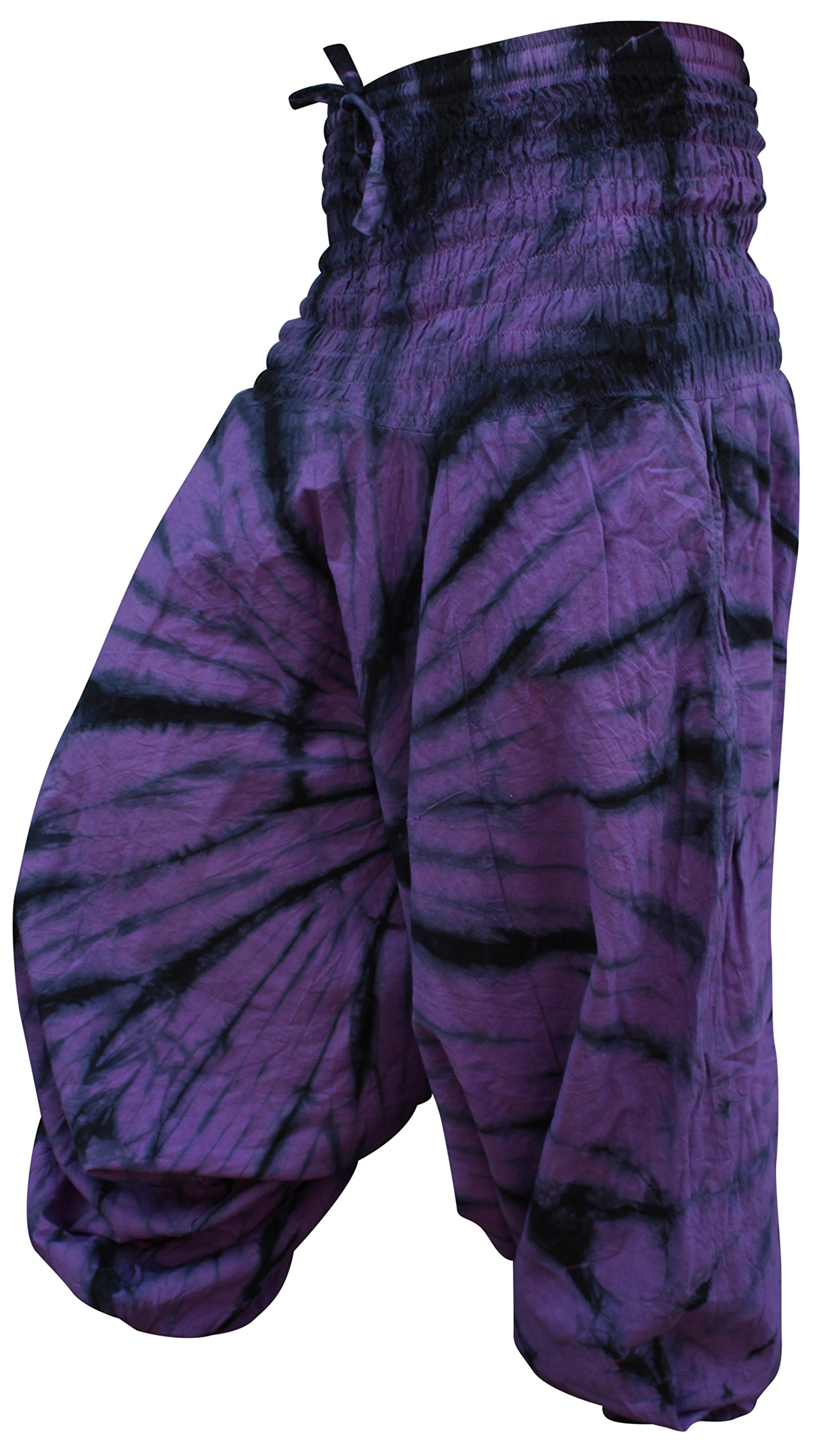Shopoholic Fashion Pantaloni Harem Colorati con Tintura a Cravatta, Vestiti Hippie Boho più Luminosi e Larghi
