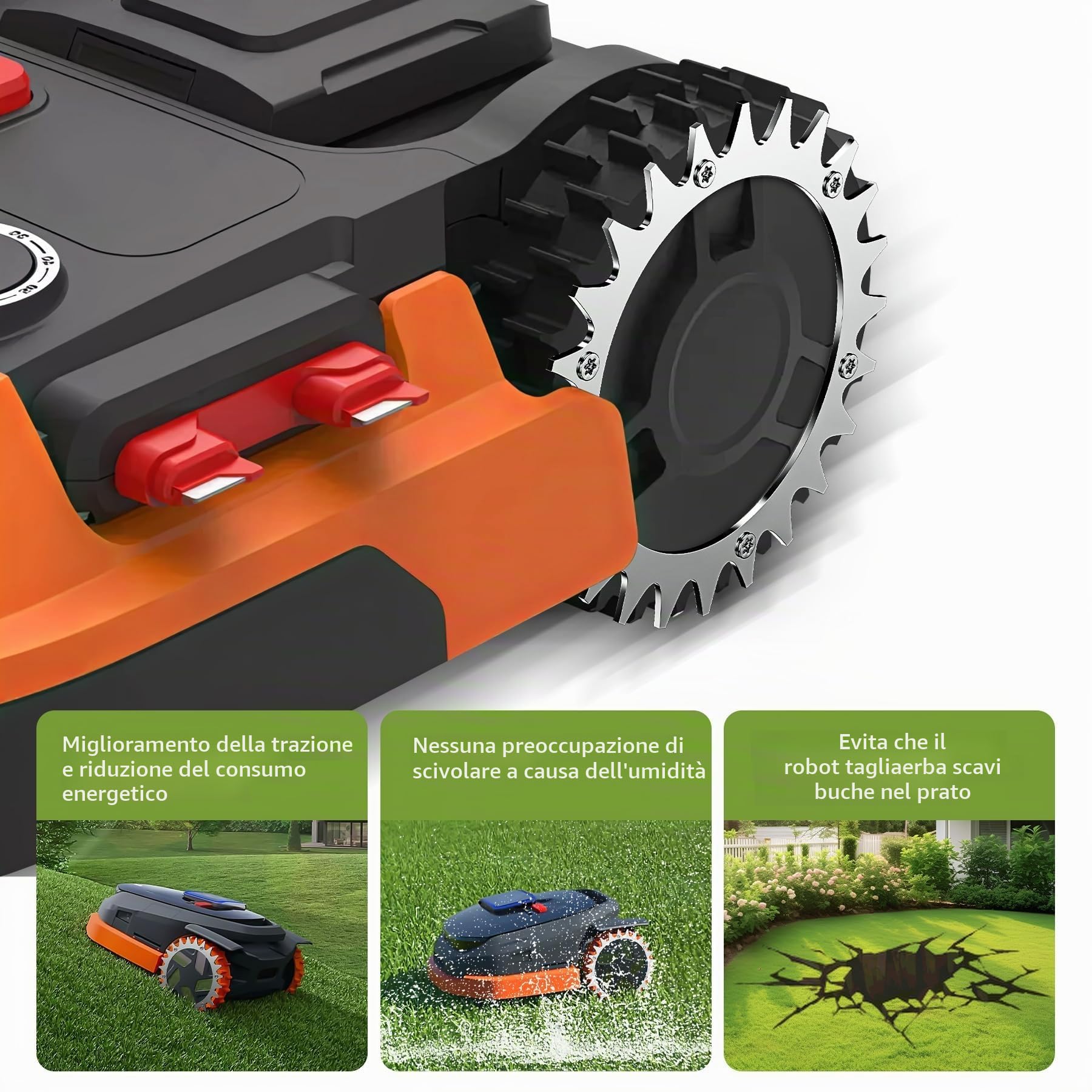 Forever Speed 2 Per Picchetti Per Robot Tosaerba Worx Landroid S/M, Sbavatura A Vite Svasata, 210 Mm, 14 Viti Autofilettanti