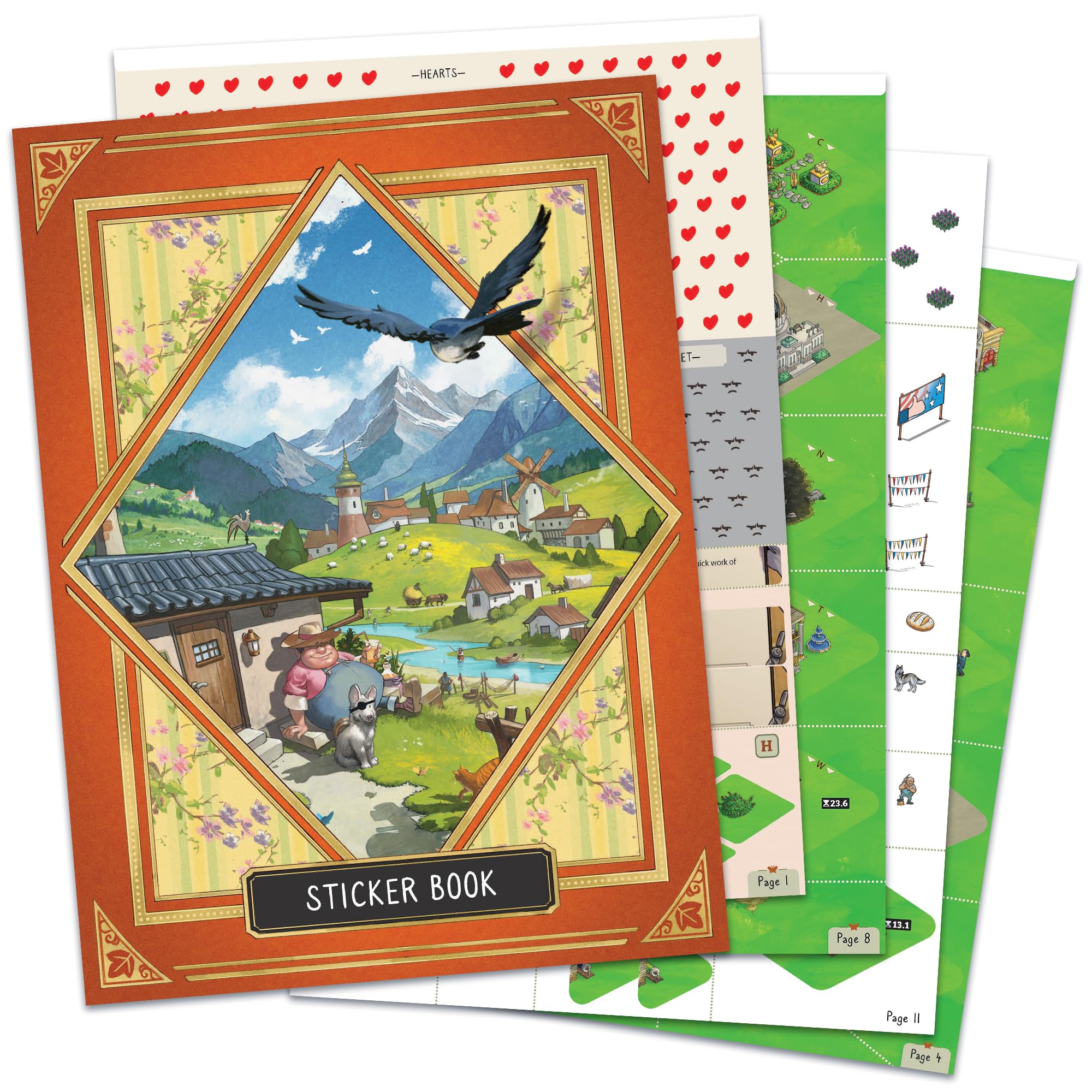 Asmodee – COZY STICKERVILLE – Gioco da Tavolo Collaborativo | Gioco da Tavola Legacy e Narrativo Ideale per Famiglie e Amici – 1-6 Giocatori – 8+ Anni – 30-60 Minuti – Edizione Italiana