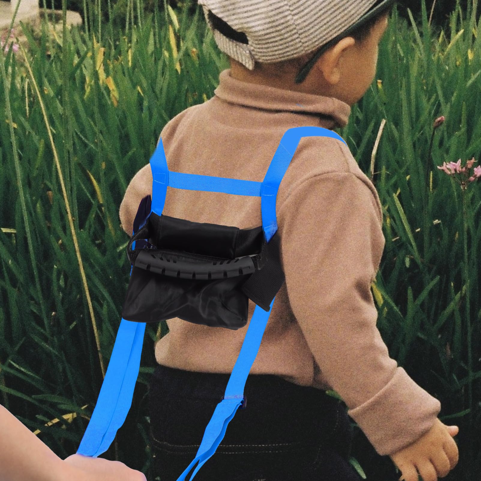 Mikikit Harnais de Ski pour Garçon Fille Ceinture Entraînement Durable pour Ski et Autres Sports Hiver Accessoire Pratique avec Poignée pour Faciliter Enseignement pour Petits Skieurs
