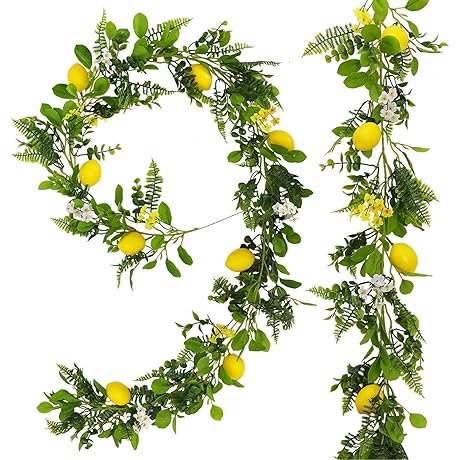 Lively Lemon Garland: A Refreshing Touch of Nature