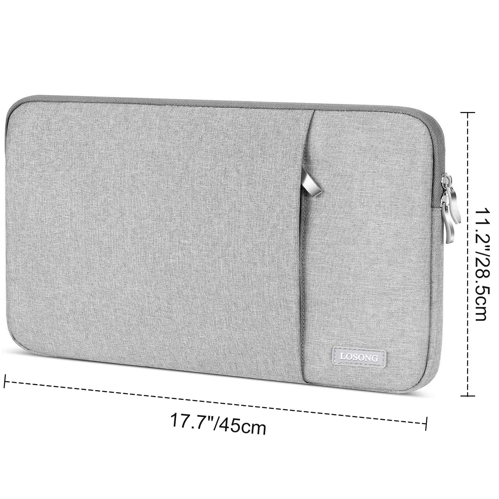 Losong Portable Monitor Case 18.5 Inch,Protective Carrying Sleeve for Most 18.5 in Monitors,Water Resistant Portable Laptop Display Bag with Accessory Pocket,Size-17.7