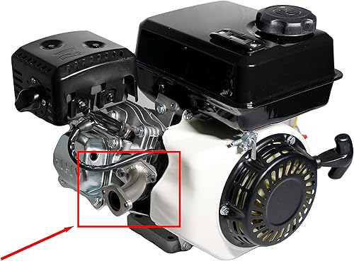 Miniatura 5 de JMCHstore Colector de entrada de tubo de admisión para Coleman 196cc Mini bike Predator 212 Ghost 224cc motor, KT196 Go kart, BT200X CT200U EX, Baja