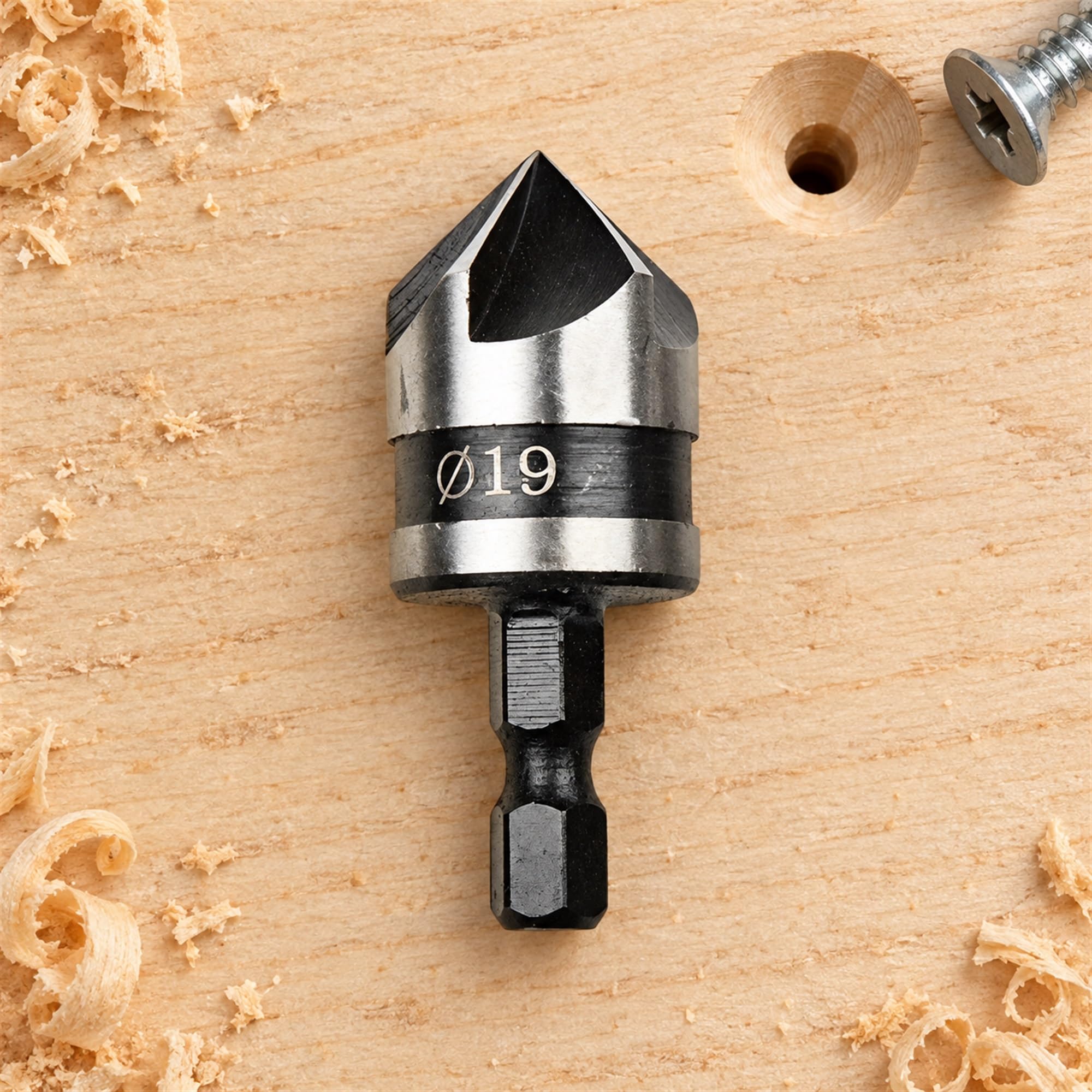 Carbon Steel Countersink Drill Bit for Woodworking and Screw Hole Finishing, Cutting Tool for Furniture DIY Projects