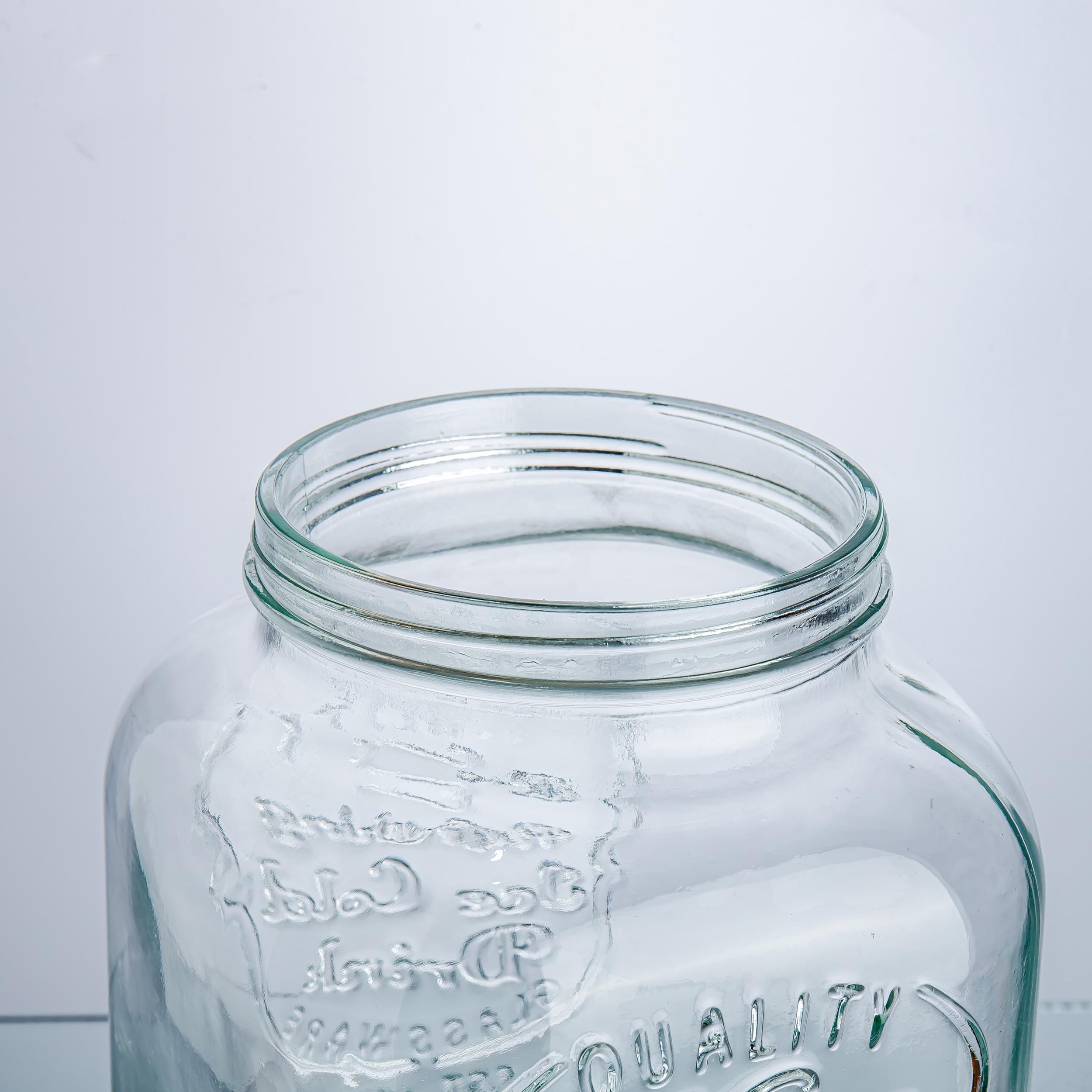 Avastro 5L Glass Mason Jar Party Juice Dispenser Glass Drink Beverage Dispenser with Tap Tank Beer Drink Juice Wine Barrel Faucet 5000 ml Pack of 1 1