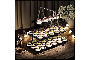 3 Tier Black Dessert Table Display Set