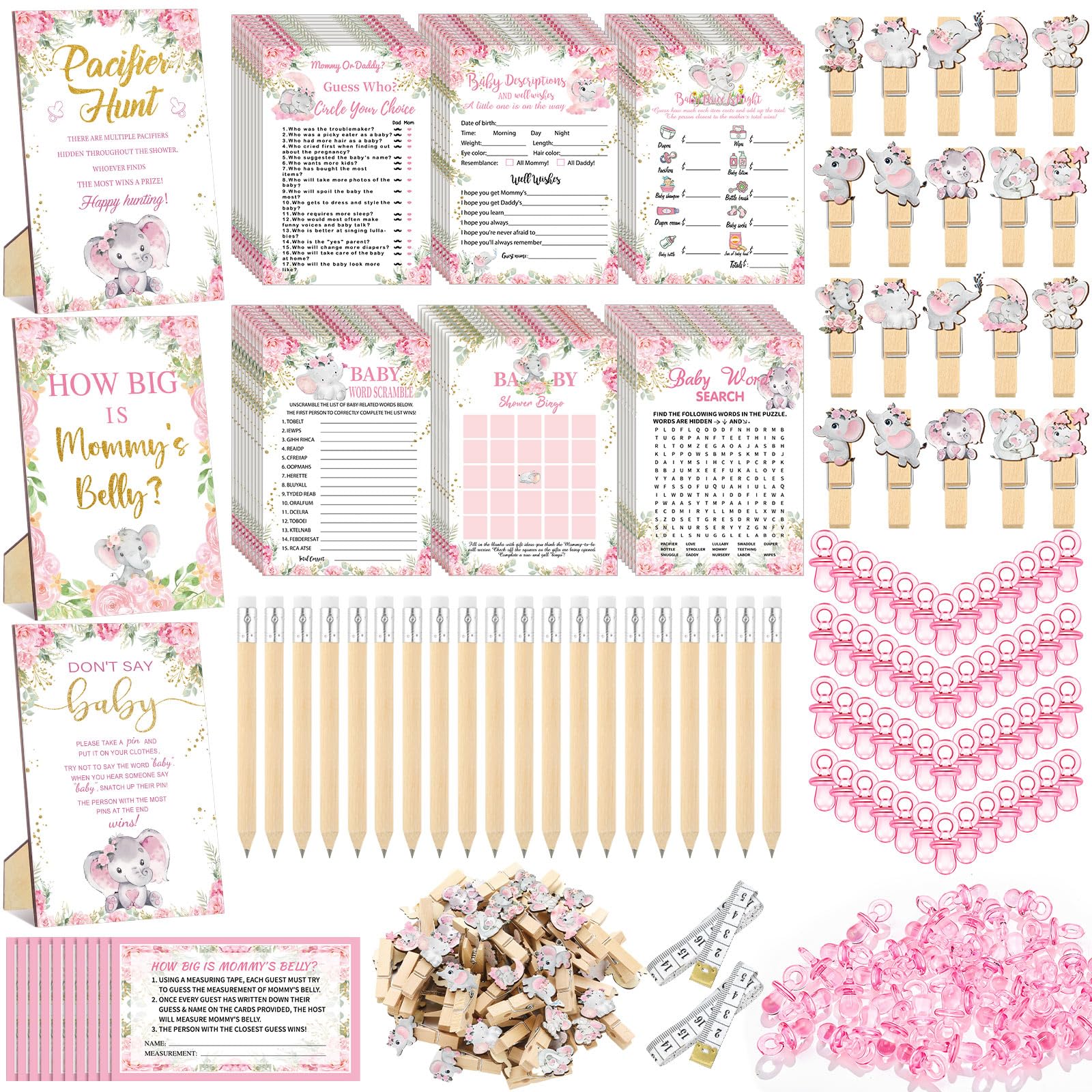 Sherr 476 Pcs Boho Pumpkin Shower 6 Sets Activities Cards - party games and activities | Mubboo