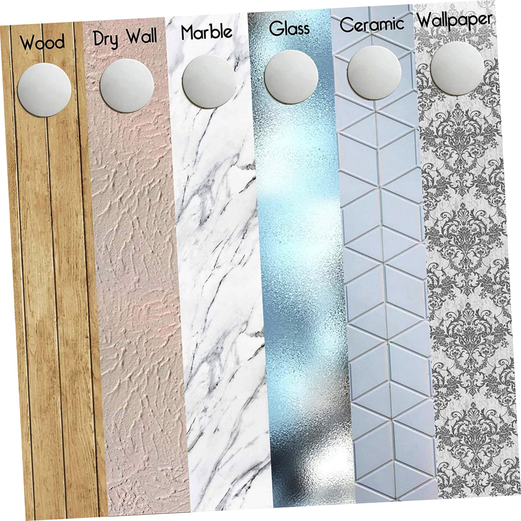 LIFKOME 4 Pcs Anti-Collision Door Mat Door Collision Pad Strong Self-Adhesive No Drilling Needed Silicone Floor Stops for